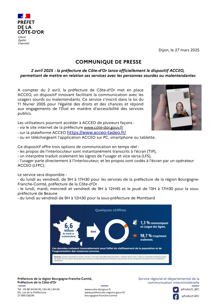 Communiqué de presse