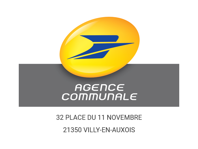 Logo de l'agence postale communale de Villy-en-Auxois, service de proximité de vente de timbre et relais colis.