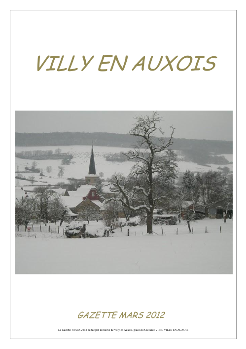 Gazette de Mars 2012