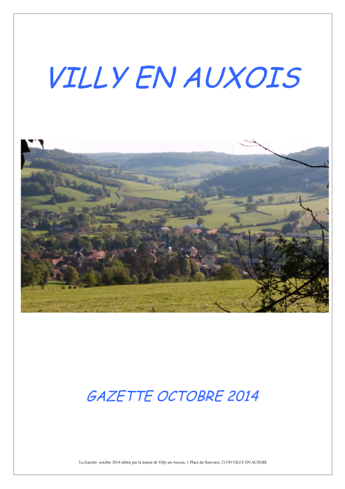 Gazette d'Octobre 2014