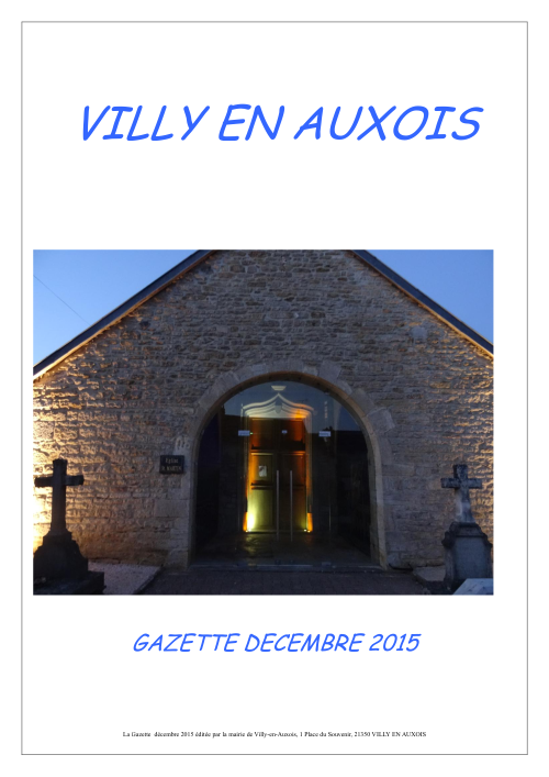 Gazette de Décembre 2015