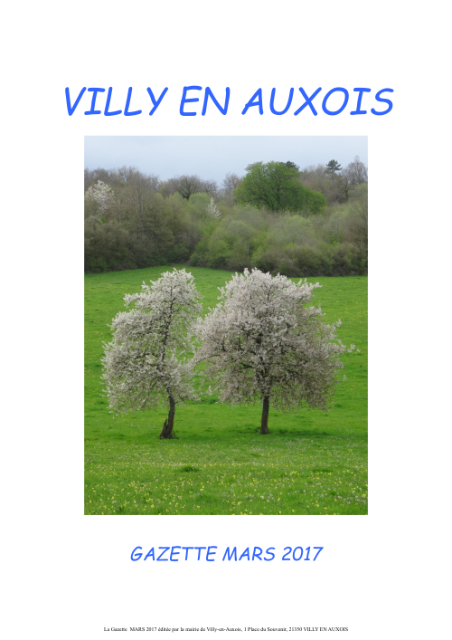 Gazette de Mars 2017